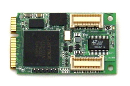 PCIe MiniCard analog I/O module
